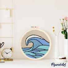 Cargar imagen en el visor de la galería, Punch Needle Gran ola