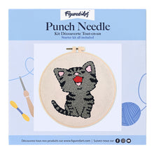 Cargar imagen en el visor de la galería, Punch Needle Gato risueño