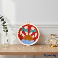 Cargar imagen en el visor de la galería, Punch Needle Atardecer tropical