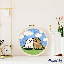 Cargar imagen en el visor de la galería, Punch Needle Dúo de perros