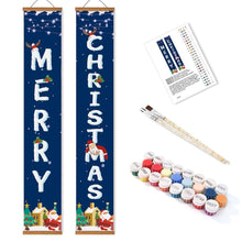 Cargar imagen en el visor de la galería, Pintar por Números Decoraciones de Puerta - Saludos de Papá Noel