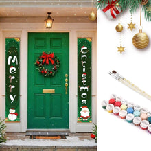 Cargar imagen en el visor de la galería, Pintar por Números Decoración de Puerta - Alegría Navideña Figured&#39;Art