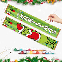 Cargar imagen en el visor de la galería, Pintar por Números Decoraciones de Puerta - Ladrón Navideño