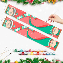 Cargar imagen en el visor de la galería, Pintar por Números Decoraciones de Puerta - Pequeños Duendes de Navidad