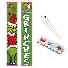 Cargar imagen en el visor de la galería, Pintar por Números Decoraciones de Puerta - Ambiente Navideño