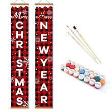 Cargar imagen en el visor de la galería, Pintar por Números Decoraciones de Puerta - Feliz Año Nuevo