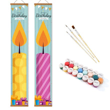 Cargar imagen en el visor de la galería, Pintar por Números Decoraciones de Puerta - Guirnalda de Cumpleaños 1