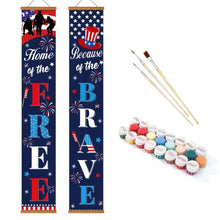 Cargar imagen en el visor de la galería, Pintar por Números Decoraciones de Puerta - Guirnalda Americana