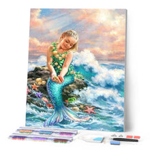 Cargar imagen en el visor de la galería, Punto De Cruz Diamante - Punto De Cruz Diamante - La Sirenita - Figuredart - Punto De Cruz Diamante Romanticismo Romántico