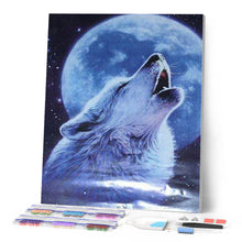 Cargar imagen en el visor de la galería, Punto De Cruz Diamante - Punto De Cruz Diamante - Lobo Y Luna Llena 2 - Figuredart - Conejos Lobos Mascotas Punto De Cruz Diamante Animales