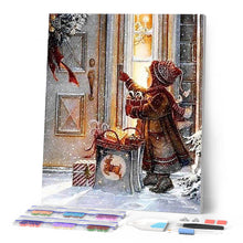 Cargar imagen en el visor de la galería, Punto De Cruz Diamante - Punto De Cruz Diamante - Muchacha En La Noche De Navidad - Figuredart - Navidad Punto De Cruz Diamante Religión