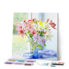 Cargar imagen en el visor de la galería, Punto De Cruz Diamante - Punto De Cruz Diamante - Florero De Flores Frescas - Figuredart - Flores Punto De Cruz Diamante Flores