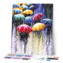 Cargar imagen en el visor de la galería, Punto De Cruz Diamante - Punto De Cruz Diamante - Paraguas En La Lluvia - Figuredart - Punto De Cruz Diamante Romanticismo Romántico