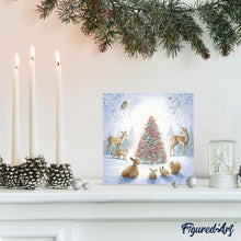 Cargar imagen en el visor de la galería, Punto De Cruz Diamante - Punto De Cruz Diamante - Árbol De Navidad Y Animales - Figuredart - Mascotas Navidad Punto De Cruz Diamante