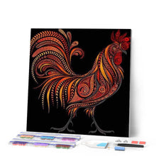 Cargar imagen en el visor de la galería, Punto De Cruz Diamante - Punto De Cruz Diamante - El Gallo - Figuredart - Gallos Mascotas Punto De Cruz Diamante Animales