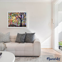 Cargar imagen en el visor de la galería, Punto de Cruz Diamante - Diamond Painting - Ãrbol de la vida 40x50cm con bastidor montado