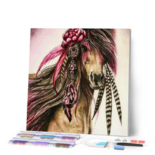 Cargar imagen en el visor de la galería, Punto De Cruz Diamante - Punto De Cruz Diamante - Partido Del Caballo - Figuredart - Caballos Mascotas Punto De Cruz Diamante Animales