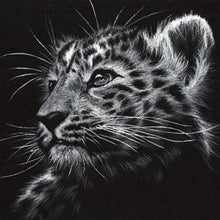 Cargar imagen en el visor de la galería, Punto De Cruz Diamante - Punto De Cruz Diamante - Leopardo Blanco Y Negro - Figuredart - Leopardos Mascotas Punto De Cruz Diamante Animales