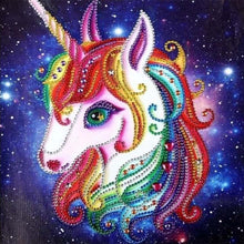 Cargar imagen en el visor de la galería, Punto De Cruz Diamante - Punto De Cruz Diamante - Resumen Del Unicornio - Figuredart - Mascotas Punto De Cruz Diamante Animales Unicornios