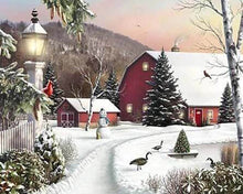 Cargar imagen en el visor de la galería, Punto De Cruz Diamante - Punto De Cruz Diamante - Granja En La Nieve - Figuredart - Invierno Paisajes Punto De Cruz Diamante Paisajes