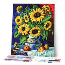Cargar imagen en el visor de la galería, Diamond Painting - Jarrón de margaritas en un mantel