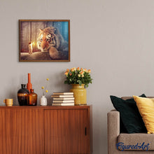 Cargar imagen en el visor de la galería, Punto De Cruz Diamante - Punto De Cruz Diamante - Mujer Y Tigre - Figuredart - Mascotas Punto De Cruz Diamante Animales Tigres