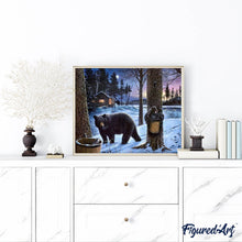 Cargar imagen en el visor de la galería, Punto De Cruz Diamante - Punto De Cruz Diamante - Oso En La Nieve - Figuredart - Invierno Mascotas Oso Punto De Cruz Diamante Animales