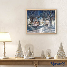 Cargar imagen en el visor de la galería, Punto De Cruz Diamante - Punto De Cruz Diamante - Casas En La Noche - Figuredart - Paisajes Punto De Cruz Diamante Paisajes