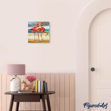 Cargar imagen en el visor de la galería, Punto De Cruz Diamante - Punto De Cruz Diamante - Tres Flamencos - Figuredart - Flamencos Mascotas Punto De Cruz Diamante Animales