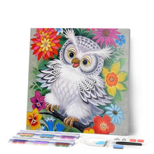 Cargar imagen en el visor de la galería, Punto De Cruz Diamante - Punto De Cruz Diamante - Búho Y Flores - Figuredart - Búhos Y Lechuzas Flores Mascotas Punto De Cruz Diamante