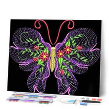 Cargar imagen en el visor de la galería, Punto De Cruz Diamante - Punto De Cruz Diamante - Mariposa Abstracta - Figuredart - Mariposas Mascotas Punto De Cruz Diamante Animales
