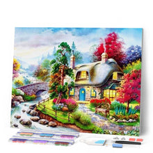Cargar imagen en el visor de la galería, Punto De Cruz Diamante - Punto De Cruz Diamante - Con Tejado De Paja Cerca Del Pont - Figuredart - Paisajes Punto De Cruz Diamante Paisajes
