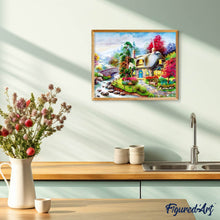 Cargar imagen en el visor de la galería, Punto De Cruz Diamante - Punto De Cruz Diamante - Con Tejado De Paja Cerca Del Pont - Figuredart - Paisajes Punto De Cruz Diamante Paisajes
