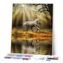 Cargar imagen en el visor de la galería, Punto De Cruz Diamante - Punto De Cruz Diamante - Unicornio En El Borde Del Agua - Figuredart - Mascotas Punto De Cruz Diamante Animales