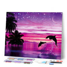Cargar imagen en el visor de la galería, Punto De Cruz Diamante - Punto De Cruz Diamante - Los Delfines Se Divierten - Figuredart - Delfines Mascotas Paisajes Punto De Cruz Diamante