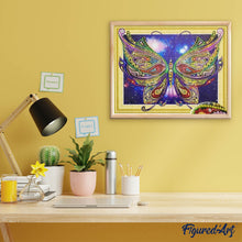 Cargar imagen en el visor de la galería, Punto De Cruz Diamante - Punto De Cruz Diamante - La Mariposa Cachemira - Figuredart - Mariposas Mascotas Punto De Cruz Diamante Animales