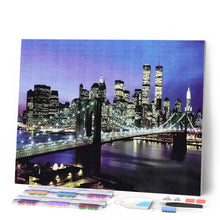 Cargar imagen en el visor de la galería, Punto De Cruz Diamante - Punto De Cruz Diamante - Puente De Nueva York - Figuredart - Ciudad Punto De Cruz Diamante Ciudades