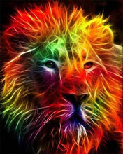 Cargar imagen en el visor de la galería, Punto De Cruz Diamante - Punto De Cruz Diamante - León Color Naranja - Figuredart - Leones Mascotas Punto De Cruz Diamante Animales