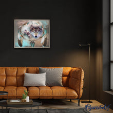 Cargar imagen en el visor de la galería, Punto De Cruz Diamante - Punto De Cruz Diamante - Los Lobos Y Las Plumas - Figuredart - Conejos Lobos Mascotas Punto De Cruz Diamante