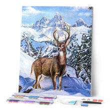 Cargar imagen en el visor de la galería, Diamond Painting - Ciervos grandes en las montañas