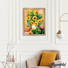 Cargar imagen en el visor de la galería, Punto De Cruz Diamante - Punto De Cruz Diamante - Girasoles Florero - Figuredart - Flores Punto De Cruz Diamante Flores