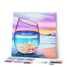 Cargar imagen en el visor de la galería, Punto De Cruz Diamante - Punto De Cruz Diamante - Vaso De Agua Y Estrellas De Mar - Figuredart - Mascotas Paisajes Punto De Cruz Diamante