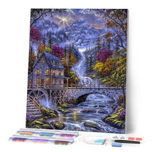 Cargar imagen en el visor de la galería, Punto De Cruz Diamante - Punto De Cruz Diamante - Río Noche - Figuredart - Paisajes Punto De Cruz Diamante Paisajes