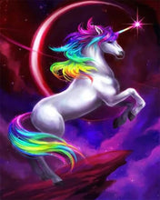 Cargar imagen en el visor de la galería, Punto De Cruz Diamante - Punto De Cruz Diamante - Unicornio Y Eclipse - Figuredart - Mascotas Punto De Cruz Diamante Animales Unicornios