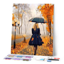 Cargar imagen en el visor de la galería, Punto De Cruz Diamante - Punto De Cruz Diamante - Mujer En La Lluvia - Figuredart - Paisajes Punto De Cruz Diamante Paisajes