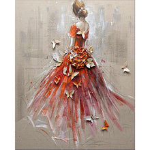Cargar imagen en el visor de la galería, Diamond Painting - Bailarina desde Atrás y Mariposas