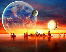 Cargar imagen en el visor de la galería, Diamond Painting - La tierra vista desde lejos
