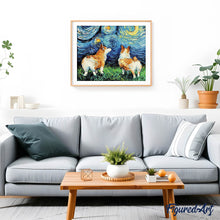Cargar imagen en el visor de la galería, Diamond Painting - Perro y cielo estrellado