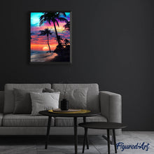Cargar imagen en el visor de la galería, Diamond Painting - Puesta de sol en una isla celestial
