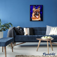Cargar imagen en el visor de la galería, Diamond Painting - Perro pastor alemán con lengua